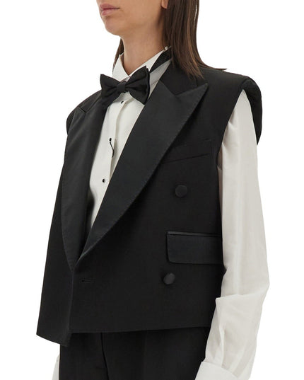 DOUBLE-BREASTED SLEEVELESS JACKET