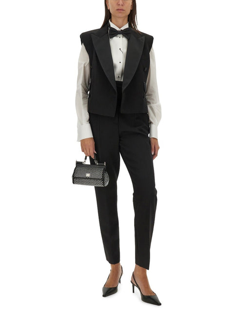 DOUBLE-BREASTED SLEEVELESS JACKET