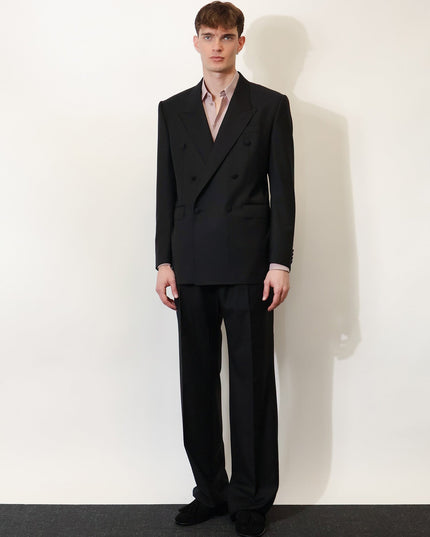 Double-breasted virgin wool blazer