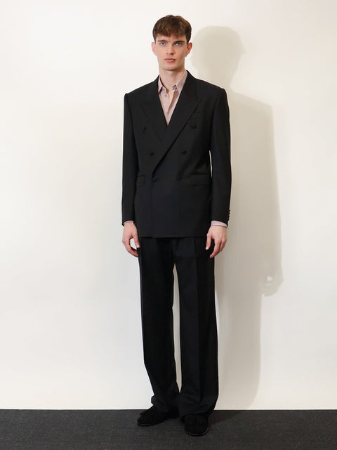 Double-breasted virgin wool blazer