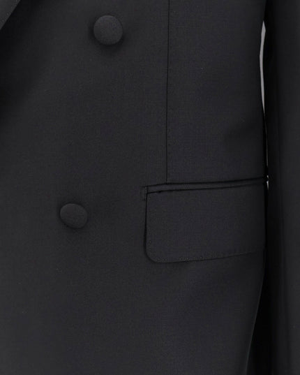 Double-breasted virgin wool blazer