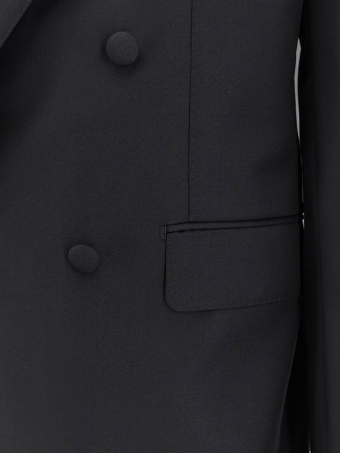 Double-breasted virgin wool blazer