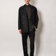 Double-breasted wool felt peacoat