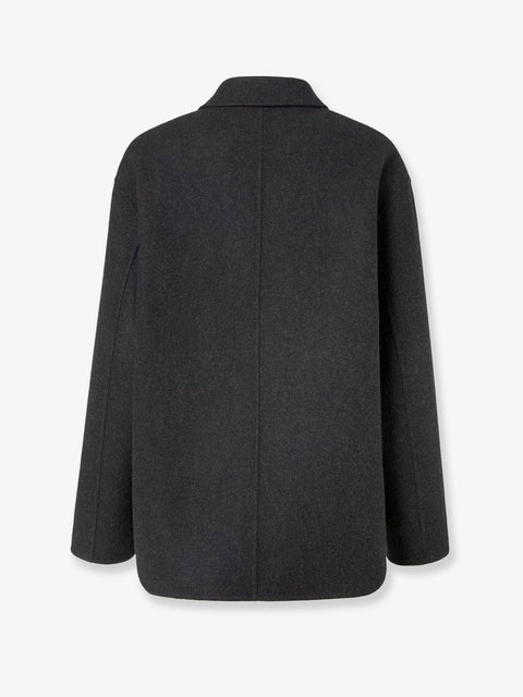 Double-breasted wool felt peacoat