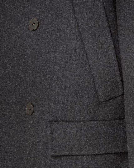 Double-breasted wool felt peacoat