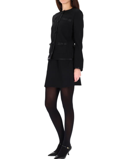 DOUBLE CREPE BASQUE SKIRT
