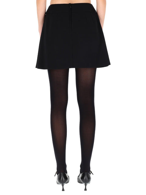DOUBLE CREPE BASQUE SKIRT