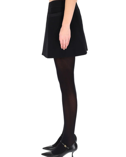 DOUBLE CREPE BASQUE SKIRT