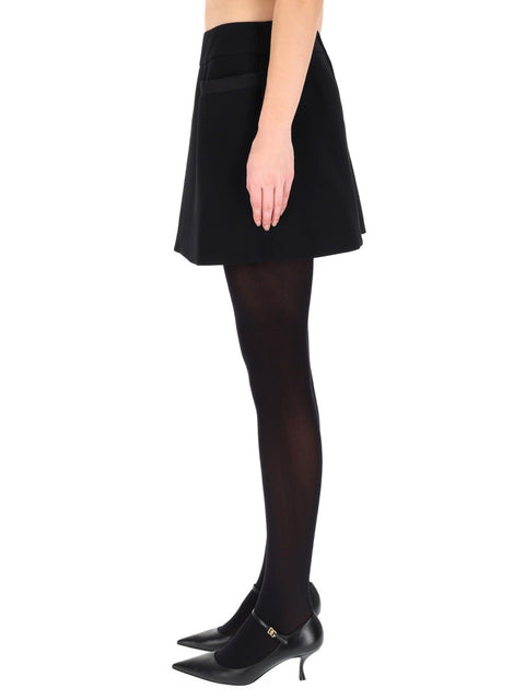 DOUBLE CREPE BASQUE SKIRT