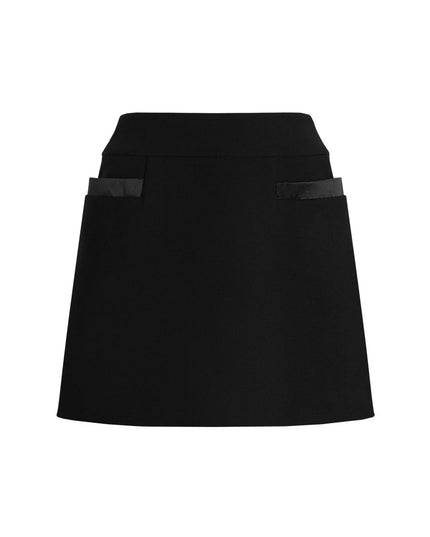 DOUBLE CREPE BASQUE SKIRT