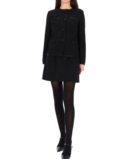 DOUBLE CREPE SINGLE-BREASTED JACKET