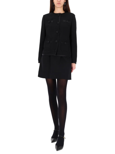 DOUBLE CREPE SINGLE-BREASTED JACKET