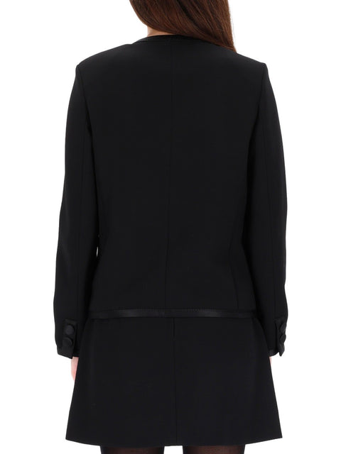 DOUBLE CREPE SINGLE-BREASTED JACKET