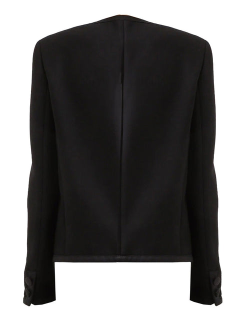 DOUBLE CREPE SINGLE-BREASTED JACKET