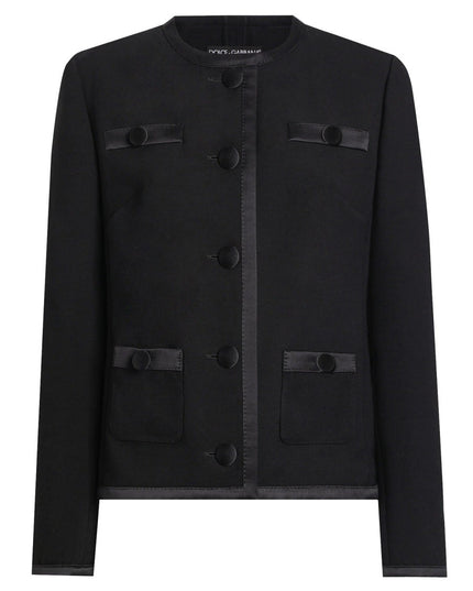DOUBLE CREPE SINGLE-BREASTED JACKET