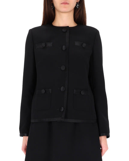 DOUBLE CREPE SINGLE-BREASTED JACKET