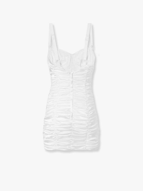 Draped satin mini dress
