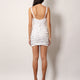 Draped satin mini dress