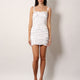 Draped satin mini dress