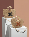 Geflochtene Jutetasche mit CC-Logo - Elegante Tasche in 2 Farben