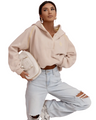 LA BALANCIA | LOOM Fleece-Sweater | Beige