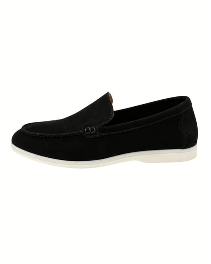 HOLLERT | Herren Loafer aus Kalbsveloursleder | Schwarz