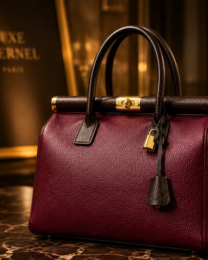 ZEEN | NORA Bordeaux | Dollaro-Ledertasche | Made in Italy