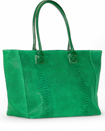 ZEEN | LOLA Schultertasche | Python-Prägung | Grün