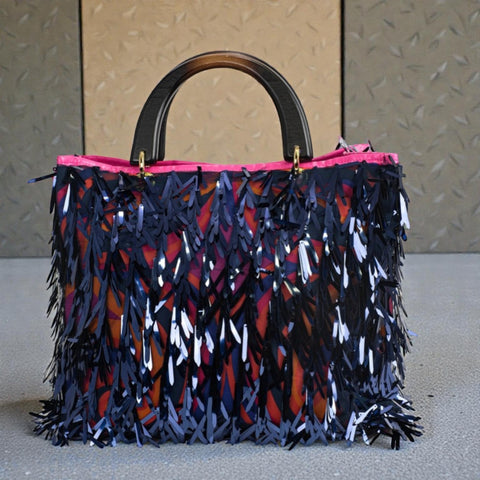 Cristina 25 - Shopper mit Holzgriffen - ModeEcho