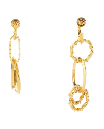 EARRING WITH CHAIN RINGS