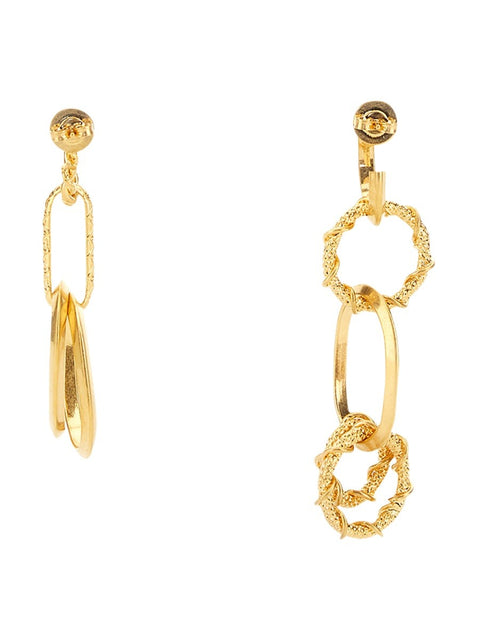 EARRING WITH CHAIN RINGS