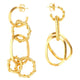 EARRING WITH CHAIN RINGS