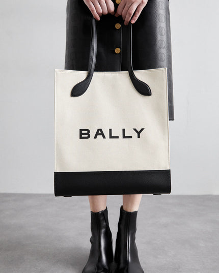 BALLY TOTE BAG "BAR KEEP ON" | White