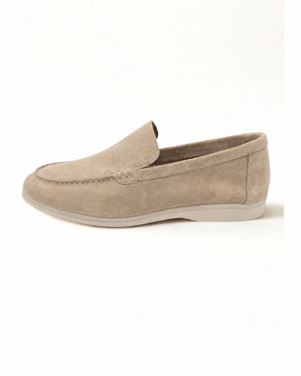 HOLLERT | Herren Loafer aus Kalbsveloursleder | Beige