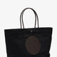 Ella Twist nylon shoulder bag with maxi front logo patch