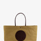 Ella Twist nylon shoulder bag with maxi logo patch on the front