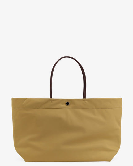 Ella Twist nylon shoulder bag with maxi logo patch on the front