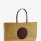 Ella Twist nylon shoulder bag with maxi logo patch on the front
