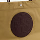 Ella Twist nylon shoulder bag with maxi logo patch on the front