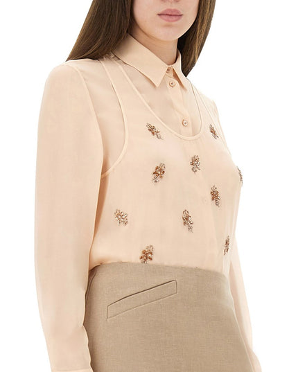 EMBROIDERED GEORGETTE TOP