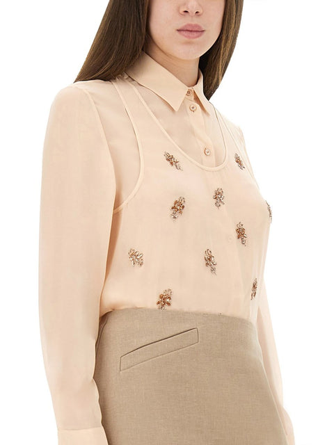 EMBROIDERED GEORGETTE TOP