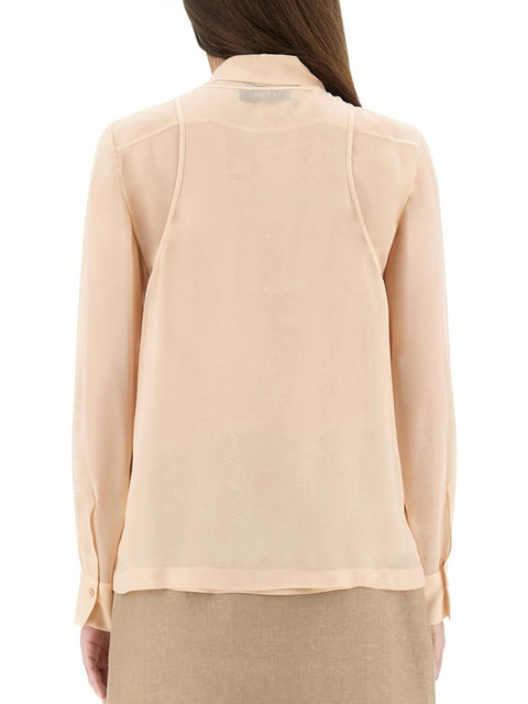 EMBROIDERED GEORGETTE TOP