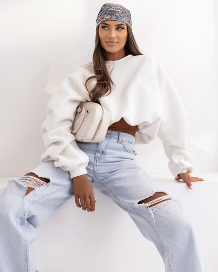 LA BALANCIA | REMY Sweater | Ecru | Damen