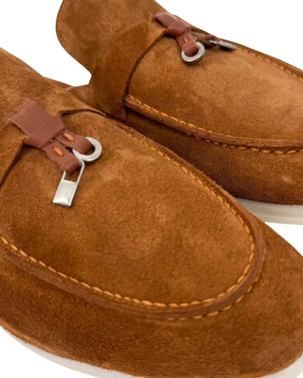 HOLLERT | Loafer aus Kalbsveloursleder mit Tassel-Detail | Whisky Braun | Herren