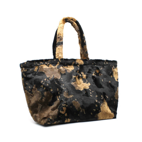 Bedruckte Tasche mit Kuhmuster und langen, weichen Henkeln - ModeEcho