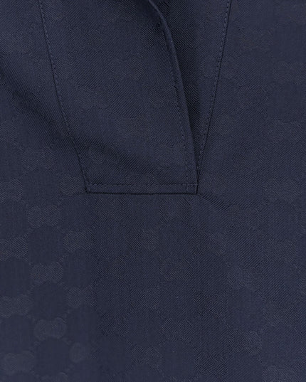 Fabric polo shirt with GG pattern