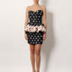 Falena Dots taffeta' bustier dress