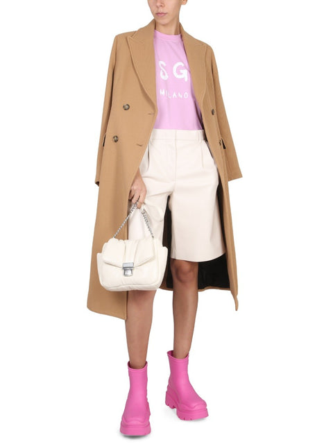 FAUX LEATHER BERMUDA SHORTS