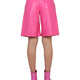 FAUX LEATHER BERMUDA SHORTS