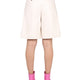 FAUX LEATHER BERMUDA SHORTS